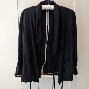 Rare Raquel Allegra Linen Blazer (Black, size 0 / XS)